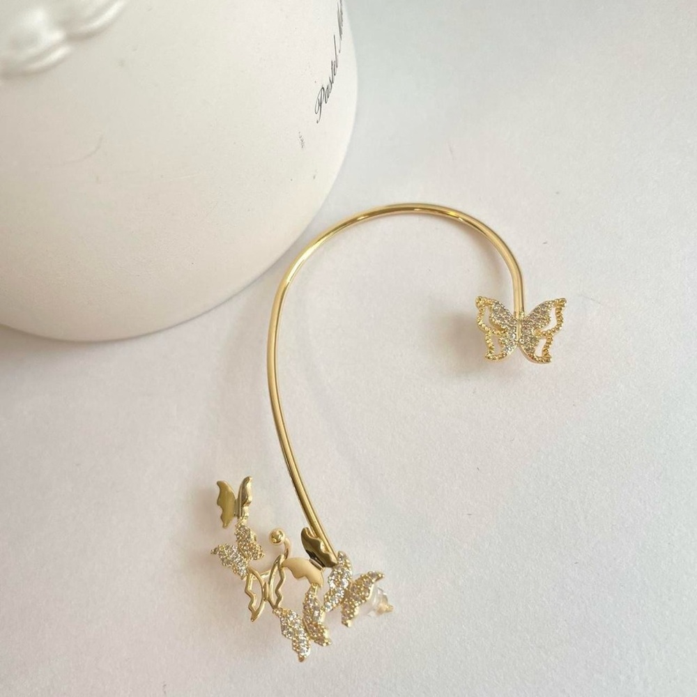 Gold Butterfly ear cuff
